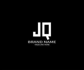 JQ letter logo design on black background. JQ creative initials letter logo concept. JQ unique design