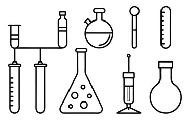 Lab line art illustration Design Concepts