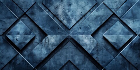 Abstract Geometric Shapes with Blue Gradient Texture
