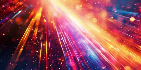 Fototapeta premium Abstract Light Streaks in Vibrant Rainbow Colors 