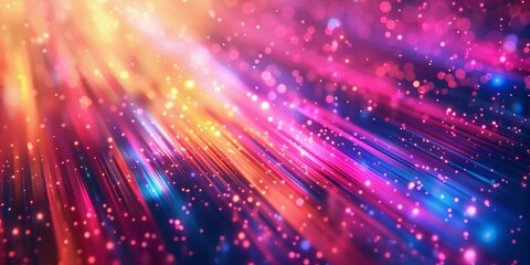 Fototapeta premium Abstract Light Streaks in Vibrant Rainbow Colors 