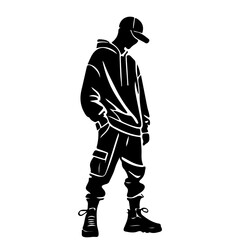 Obraz premium Street Style Silhouette of a Young