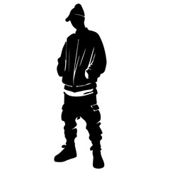 Street Style Silhouette of a Young