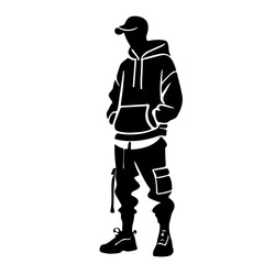 Street Style Silhouette of a Young