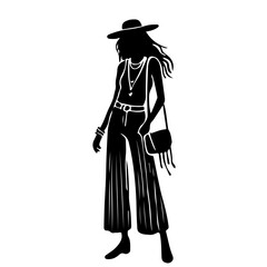 Stylish Women Silhouettes in Modern and Classic Outfits