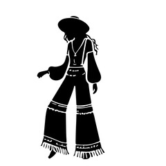 Stylish Women Silhouettes in Modern and Classic Outfits