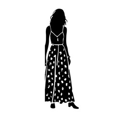 Stylish Women Silhouettes in Modern and Classic Outfits