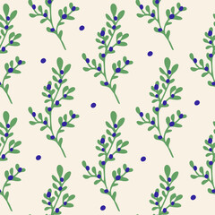 Floral seamless pattern. Cute summer background with flowers and leaves. Modern floral compositions. Fashion vector stock illustration for wallpaper, posters, card, fabric, textile