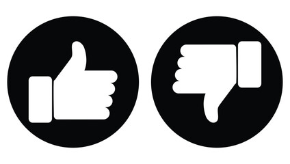 like and dislike icons vector design for app, web, poster.
isolated on white bg.