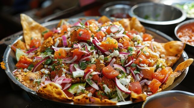 Indian Street Food Chaat Papri