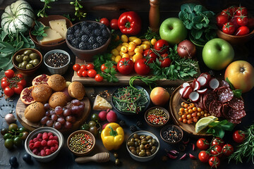 Fototapeta premium Vibrant Food Graphics