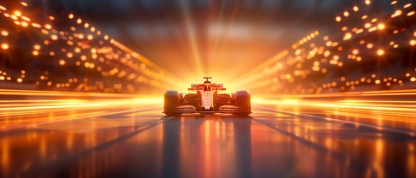 Dramatic shot of the F1 car s aerodynamic bargeboards, F1 car, flow dynamics