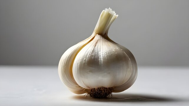 garlic on a black