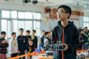 Youth Robotics Competition Featuring Innovative Projects by Young Chinese Students