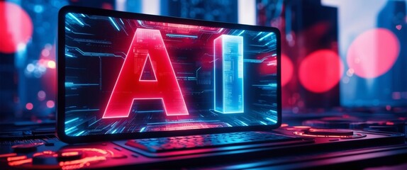 Futuristic AI Technology Display