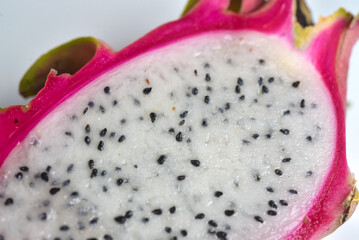 dragon fruit on white background