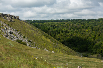 landscape and beautiful green nature in the Republic of Moldova, a small friendly country in Eastern Europe.