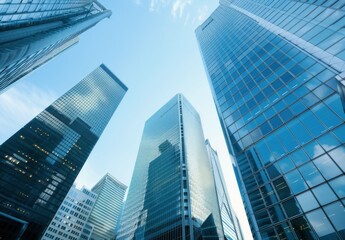 Obraz premium Skyscrapers From Below