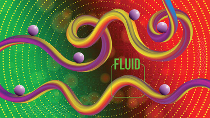 Abstract & Colorful background with 3d fluid shapes.
