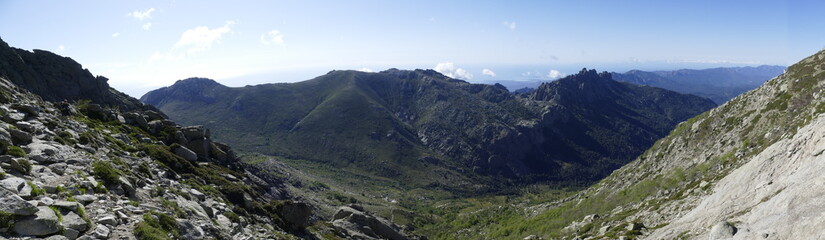 Fototapeta premium hiking the beautiful GR20 trail in corsica