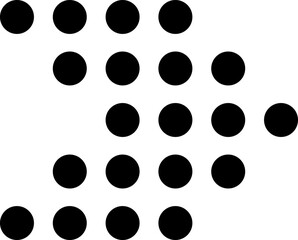 Black arrow icon sign isolated on transparent background.