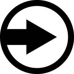 Black arrow icon sign isolated on transparent background.