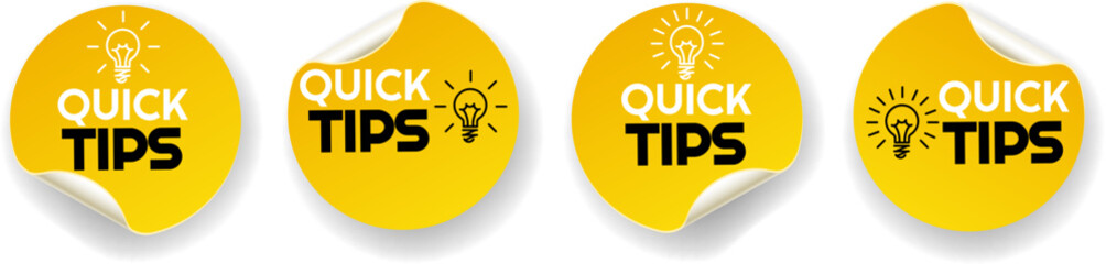 Quick tips sticker set