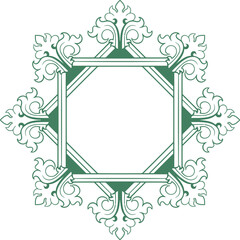 Baroque engraved. Victorian floral ornamental borders, vintage decorative frame elements. Vector illustration royal set for wedding invitation and greeting cards, ornaments romantic invitations