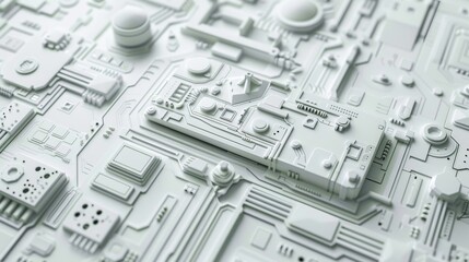 Intricate Paper Art Depiction of Big Data Technology and Cyber Security Concepts in a Modern Digital Landscape