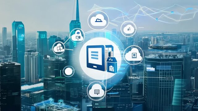 High-speed 5G internet and cloud computing are key elements of the modern economy, enabling efficient data storage and synchronization.