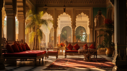 living room in a palace