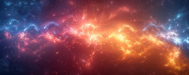 Fototapeta premium Ethereal Cosmic Dreamscape: A Surreal Journey Beyond Imagination in Vibrant Nebulae and Starry Skies