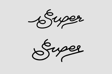 Stylized lettering Set. Inscription 