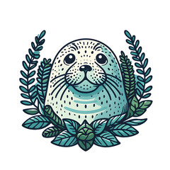 Obraz premium seal logo vector illustration design isolated on a transparent background