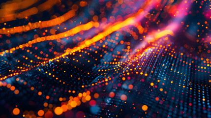 3D Digital Dots Connect AI Vision Abides