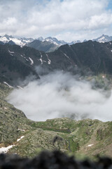 awesome scenery in Stubai Alps in Austria