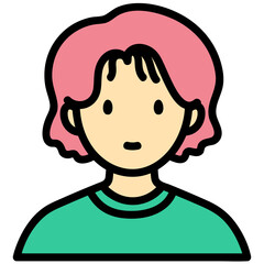 Avatar people black minimal with color