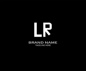 LR letter logo design on black background. LR creative initials letter logo concept. LR unique design.
