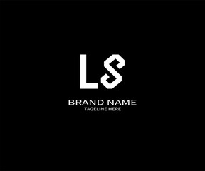 LS letter logo design on black background. LS creative initials letter logo concept. LS unique design.