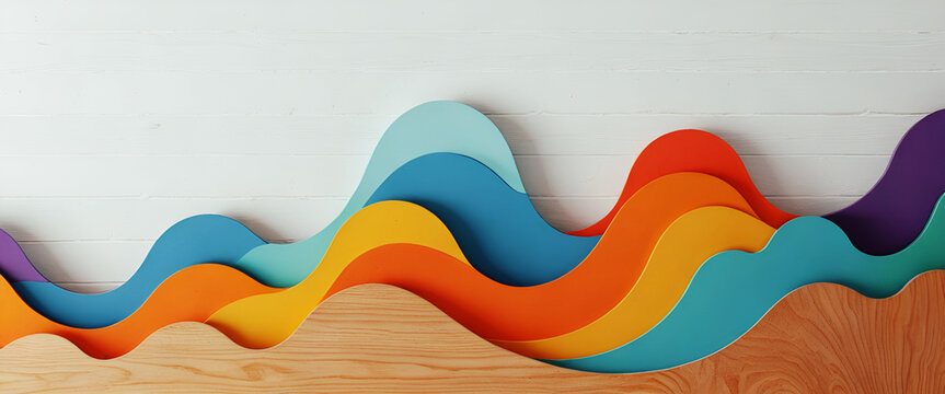 illustrazione con elementi geometrici astratti a tema contemporaneo