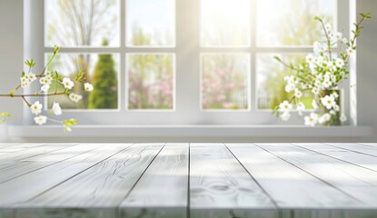 Fototapeta premium Peaceful Garden Scene Seen from Indoors