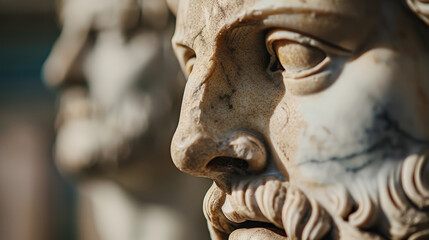 Timeless Wisdom: Hellenistic Philosophy in Sculpture. Generative AI