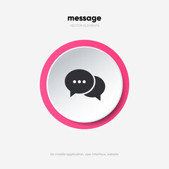 New message notification concept on realistic smartphone mockup. New email pop up. Incoming, open messaging. Chatting, mail, post, letter symbol, sign, emblem with new notification for UI UX website