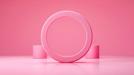 A sleek and simple pink symbol with ample copy space, ideal for branding or design concepts.
