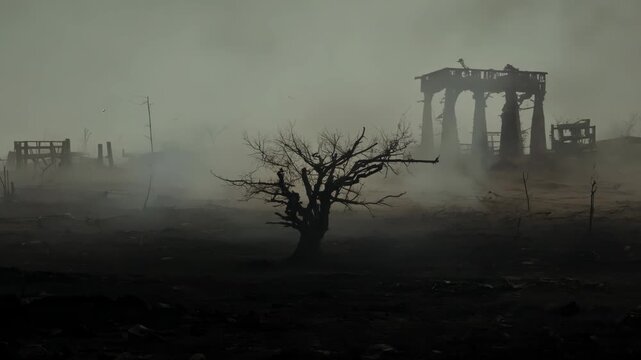 Burnt Wilderness and Ruined Structures