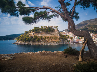 View of Parga village and Parga fortress