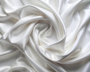 Obraz premium Gorgeous background texture of white cotton silk fabric