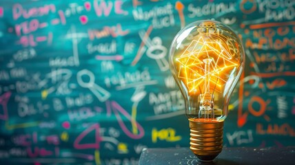 light bulb on the keyboard