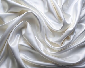 Obraz premium Beautiful white cotton silk fabric texture background
