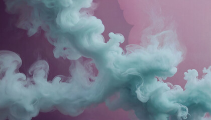 blue smoke cloud on pink background